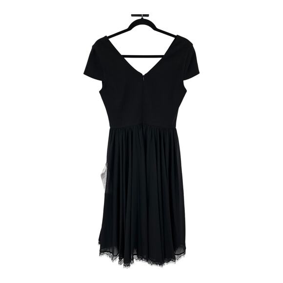 Dress the Population dress Corey Chiffon fit & flare cocktail black Medium M - Picture 5 of 7